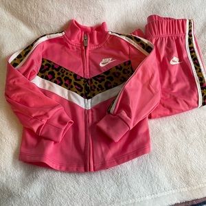 Nike Pink and leopard track suit